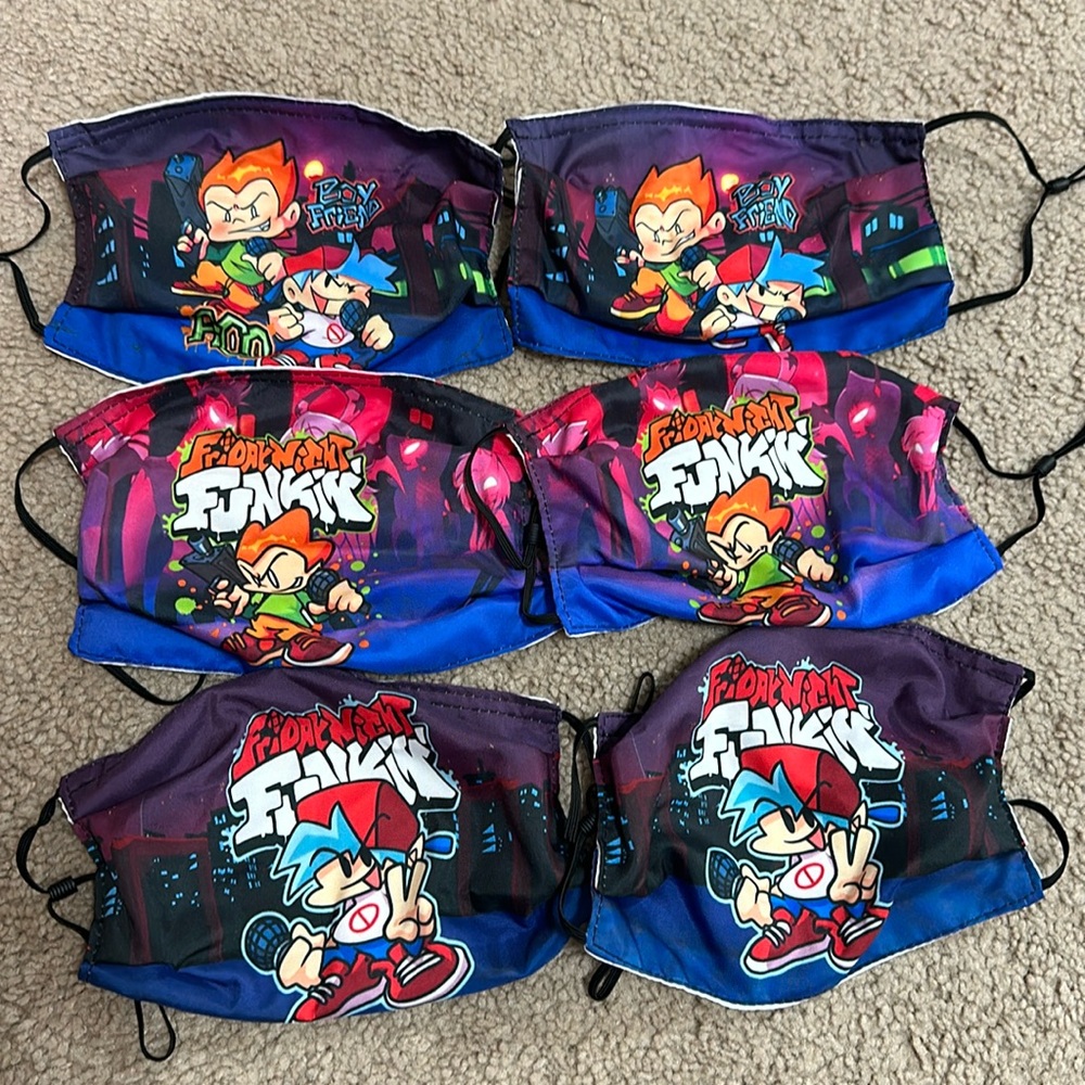 Friday Night Funkin’ 6 Piece Masks